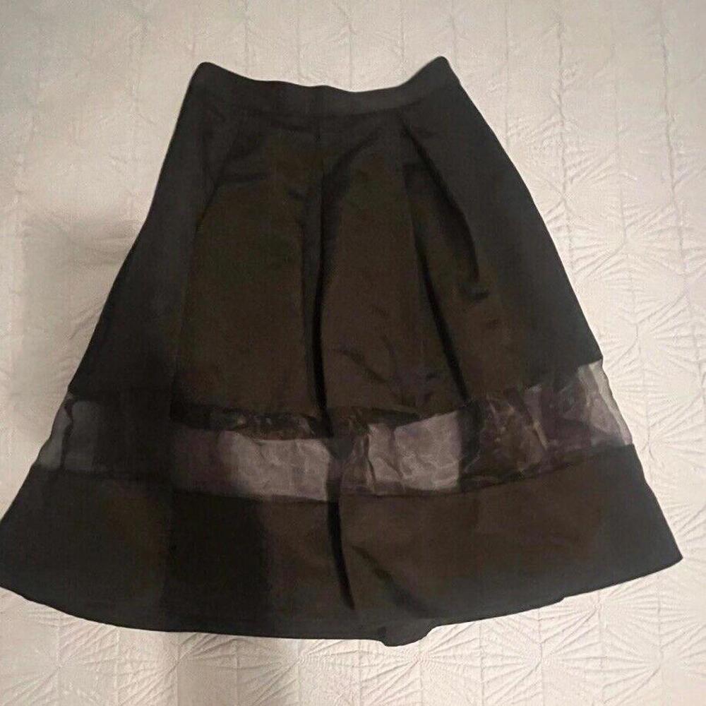 Express Grossgrain Organza Black Midi Skirt Womens Size 0